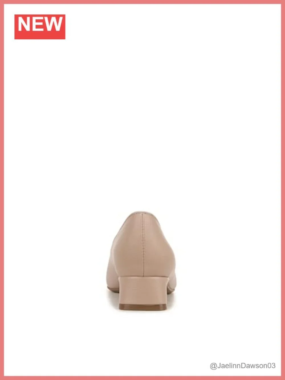 Naturalizer Georgia Pointed Toe Low Block Heel Pump Women's PU Leather